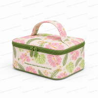 Trousse de Maquillage de Voyage Personnalisée en Polyester avec Fermeture Éclair et Poignée pour Accessoires de Beauté, Trousse de Toilette – Fournisseur d'Usine Personnalisée