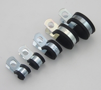 1/4 "3/8" 1/2 "7/8" 1 "Coussin en caoutchouc Collier de serrage en acier en caoutchouc galvanisé de type P avec doublure Collier de serrage de type R