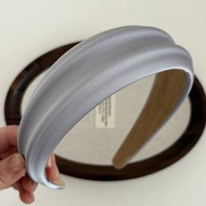 Diadema Elegante de Satén para Mujer, Accesorio para el Cabello con Borde Geométrico Simple de Color Sólido, Diadema Suave y Elástica - Product Image 6