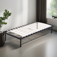 Cadre de lit sur mesure pour chambre à coucher, base de support robuste, revêtement thermolaqué, montage facile, capacité de 300-350 kg pour mobilier d'hôtel