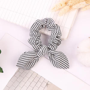 ربطات شعر شريطية للنساء والفتيات ربطات شعر مرنة مع قوس وأذن أرنب وممزقة حامل ذيل حصان إكسسوارات مصنوعة من المطاط - Product Image 5