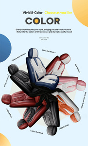 Fundas de Asiento de Coche de Cuero Nappa <span class=keywords><strong>Azul</strong></span> <span class=keywords><strong>Marino</strong></span> y Blanco para Todas las Estaciones, Aptas para <span class=keywords><strong>Mazda</strong></span>, Subaru, Skoda Sedán, Estilo Profesional, Logotipo Personalizado - Product Image 6