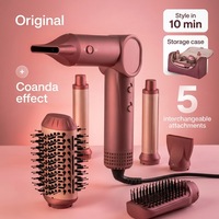 Sèche-cheveux rouge bordeaux fourni par le fabricant d'origine, moteur sans balais, 110 000 tr/min, 1200-1499 W, chauffage rapide, trois vitesses