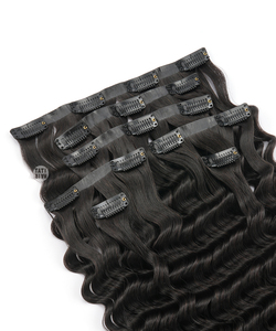 DeepWave Remy Grade Seamless Clip-Ins 100% Cheveux Humains Cambodgiens Machine Double Trame HD pour Fermeture Kinky Curly Hair - Product Image 6