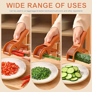 Stainless Steel Banana Slicer, Multifunctional <b>Fruit</b> and <b>Vegetable</b> Salad Cutter - Easy to Grip, Kitchen <b>Tool</b> for Cutting Sausage - Product Image 6