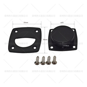 Nylon Square Drawer Handle <b>Black</b> Industrial Furniture Hardware Easy Installation For Cabinet Drawer - Product Image 5