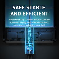Kabel data tipe c, kabel C male ke C male 240w PD pengisian daya Cepat 480Mbps kabel transmisi naik dan turun, kabel USB 3 meter
