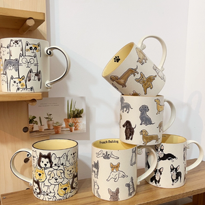 High Quality Wholesale 650Ml <b>Large</b> Capacity Hand-Painted Cute Drinking Porcelain <b>Mug</b> BSCI/LFGB Certified Microwave Dishwasher - Product Image 2