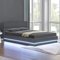 Lit à lumière LED rembourré en cuir de grande taille avec tête de lit carrée Willsoon Design moderne Offre Spéciale souple sur le commerce électronique pour la maison