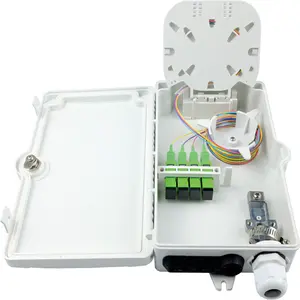 Caja de terminación de fibra óptica de 4 núcleos para exteriores FTTH IP65 con conector SC utilizado para RED