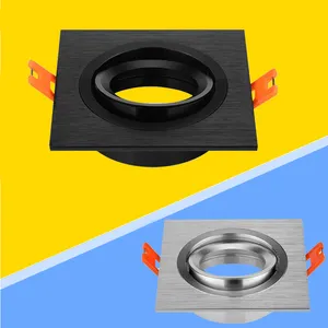 2020 New GU10 MR16 Black Square LED Light Frame Fittings for Ceiling Light Fixture