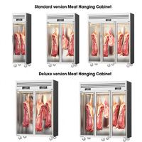Vitrine Réfrigérée Commerciale à Porte Battante à Température Unique pour la Conservation de la Viande, Grande Capacité, pour Boucherie et Charcuterie