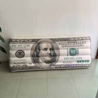 Matelas flottant géant personnalisé en forme de dollar américain pour adultes, pour les loisirs aquatiques