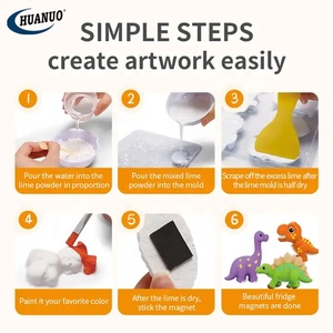 Kit de peinture dinosaure à colorier, interaction créative, jouet éducatif pour enfants, <span class=keywords><strong>plâtre</strong></span> peint, <span class=keywords><strong>dessin</strong></span>, cadeau pour enfants - Product Image 5