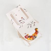 Factory Direct Sales Premium White Cardboard Paper Box Cake Box with Handle and Pvc Window