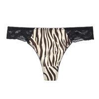 Celana Dalam Bikini Wanita Grosir Pinggang Rendah Motif Leopard dengan Renda, Bernapas, dan Nyaman