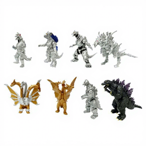 Figura de Dragón de Tres Cabezas Loto Rojo, Rey de los Monstruos, Hecha a Mano, para Coche, Mesa, Decoración de Dinosaurio, PVC, Japón - Product Image 1