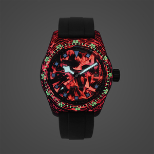 Montre mécanique automatique en fibre de carbone pour homme, montre-bracelet de luxe avec bracelet en silicone et logo personnalisé, fabricant OEM ODM - Product Image 3