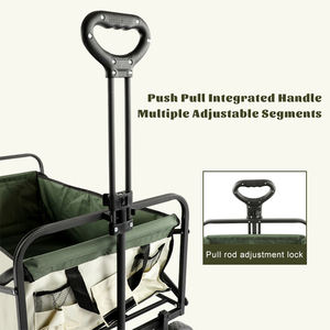 Carro plegable para acampar al aire libre, carro beige plegable <span class=keywords><strong>de</strong></span> gran capacidad para arena - Product Image 3