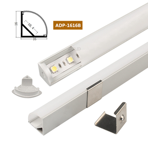 Perfil de Aluminio Plano de 16*16mm para Iluminación Interior, Extrusión para Tira LED Serie 6000 SMD2835/5630/5050/3528, Canal Empotrado IP44 Transparente - Product Image 5