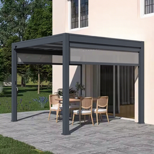 Gazebo Pergola de haute qualité toit à persienne motorisé bâtiment de jardin étanche pergola extérieure en aluminium bioclimatique <span class=keywords><strong>5x3</strong></span> - Product Image 2