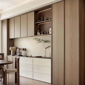 Meuble de rangement pour la maison, style français moderne, panneau en bois, chambre à coucher, table à vin, vaisselle, étagères amovibles pour salon, villas - Product Image 4