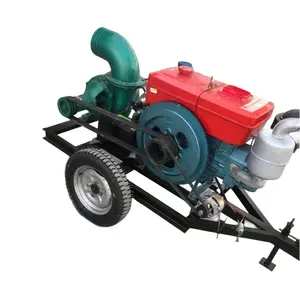 6 inch dòng chảy lớn tưới tiêu trang trại di chuyển động cơ diesel điều khiển máy bơm nước để bán