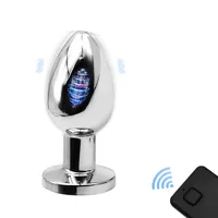 Bingyuanqu — plug anal électrique en acier inoxydable, vibrateur avec télécommande pour hommes et femmes, plug pour le vagin