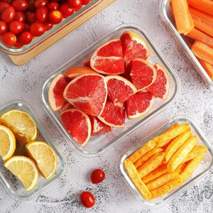 Kitchen Hermetic <b>Glass</b> Lunch <b>Box</b> Set Kitchen Containers Storage Airtight Food Storage Storage Containers for Food - Product Image 4