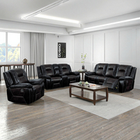 China Bestseller 6-Sitzer-Set 1+2+3-Sitzer Modernes Manuelles Sofa Kunstleder Relaxsessel für Wohnzimmer Hotel