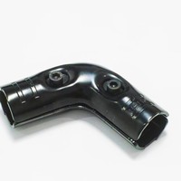 Conexiones de tubería delgada recubiertas de 28 mm, serie HJ, codo metálico de 110 grados con electroforesis para banco de trabajo industrial, carro y estantería