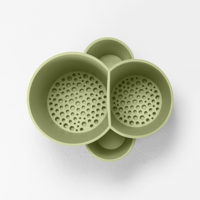 Groen Polypropyleen Bestek Afdruiprek 14X12X11.5Cm Voor Het Bewaren En Organiseren Van Fruit En Groente Gereedschappen Gemaakt In Italië