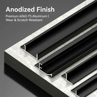 Plinthe encastrée invisible ultra-étroite en aluminium pour panneau mural de 18 mm – Bordure de sol moderne et simple