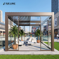 Pergola en aluminium à toit à lamelles sur mesure pour les entrepreneurs et les constructeurs, auvent imperméable pour jardin et patio