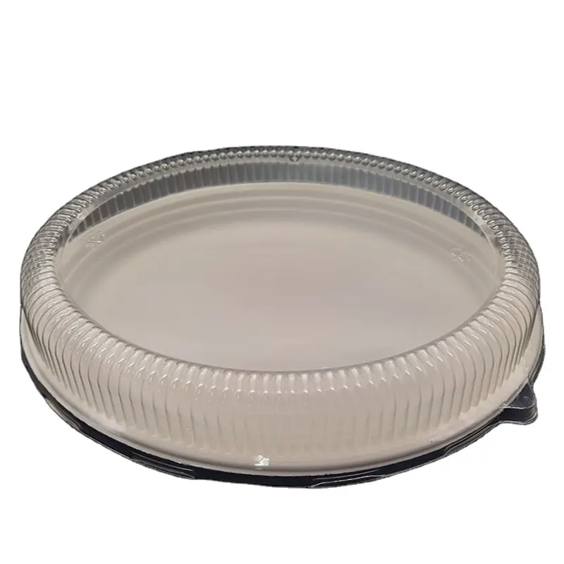 round natural sugarcane bagasse disposable paper dishes plates with divider