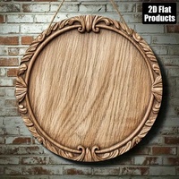 Adorno de Pared de Madera Compuesta de Alta Densidad Plano 2D de 20 cm, Disco Decorativo Cortado con Láser de 3 mm de Grosor, Decoración Interior y Exterior E1/E0