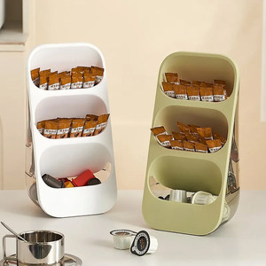 Coffee Pod Holder 3 Tier <b>Plastic</b> Large Capacity Storage Organizer For <b>Kitchen</b> Counter - Product Image 1