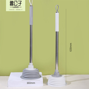 Desatascador de inodoros Lugzi de 160 mm con copa de 630 mm de longitud y sello de goma para desatascar desagües domésticos - Product Image 1