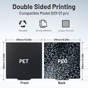Qidi เครื่องพิมพ์3D Q1โปรขนาด250x250มม. แผ่นพื้นสองด้าน/ชิ้นส่วนเครื่องจักรการพิมพ์สปริงเหล็กเรียบ - Product Image 2