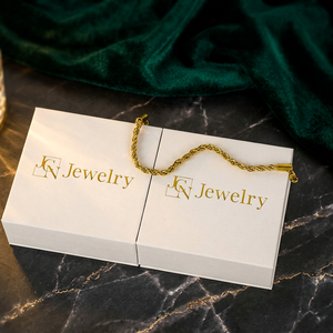 Caja de Embalaje de Joyería Deslizante de Cartón Blanco de Lujo con Logotipo, Caja de Regalo para Pulseras y Anillos con Estampado Dorado al por Mayor - Product Image 4