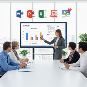Écran tactile LCD anti-reflet 4K UHD 75 pouces avec support graphique, solutions d'affichage de conférence intérieures personnalisées OEM - Product Image 5