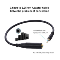 Câble audio stéréo adaptateur casque 3.5mm TRS mâle vers 6.35mm TRS femelle