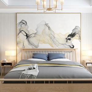 Carta da parati di <span class=keywords><strong>dimensioni</strong></span> personalizzate di alta qualità linea astratta arte murales soggiorno design - Product Image 3