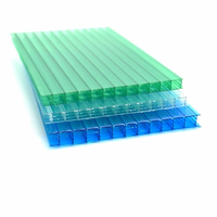 Feuilles creuses en polycarbonate de toiture de mur jumeau de PC ignifuge transparent de 16mm pour l'auvent extérieur de jardin de belvédère