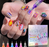 Ensemble de 12 stylos marqueurs acryliques à pointe ultra-fine de 0,5 mm pour nail art, peinture, graffiti et écriture, pour un usage DIY et un effet de mise en valeur