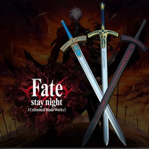 Fate Stay Night <span class=keywords><strong>Saber</strong></span> Swords Pen Negro Blanco <span class=keywords><strong>Excalibur</strong></span> Cosplay Espadas Regalos de cumpleaños - Product Image 4