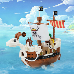 Jouets d'anime 1 pièce livrés avec des boîtes GoingMerry Boat <span class=keywords><strong>Luffy</strong></span> Ace MOC Briques <span class=keywords><strong>de</strong></span> construction en blocs Jouets pour enfants 445 pièces - Product Image 2