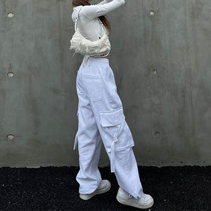 Pantalones Deportivos de Algodón Cómodos Personalizados para <span class=keywords><strong>Mujer</strong></span>, Pantalones Deportivos Casuales con Bolsillo, Pantalones <span class=keywords><strong>Cargo</strong></span> - Product Image 1