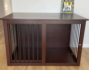 Hot Sale Luxus Massivholz Hunde möbel Acryl Tür Hundehütte Luxus Haustier Holzbett Indoor Holz Katze Hundehütte zu verkaufen - Product Image 4