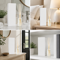 Diffuseur de parfum cylindrique sans alcool de 50 ml avec bâtonnets naturels et boîte